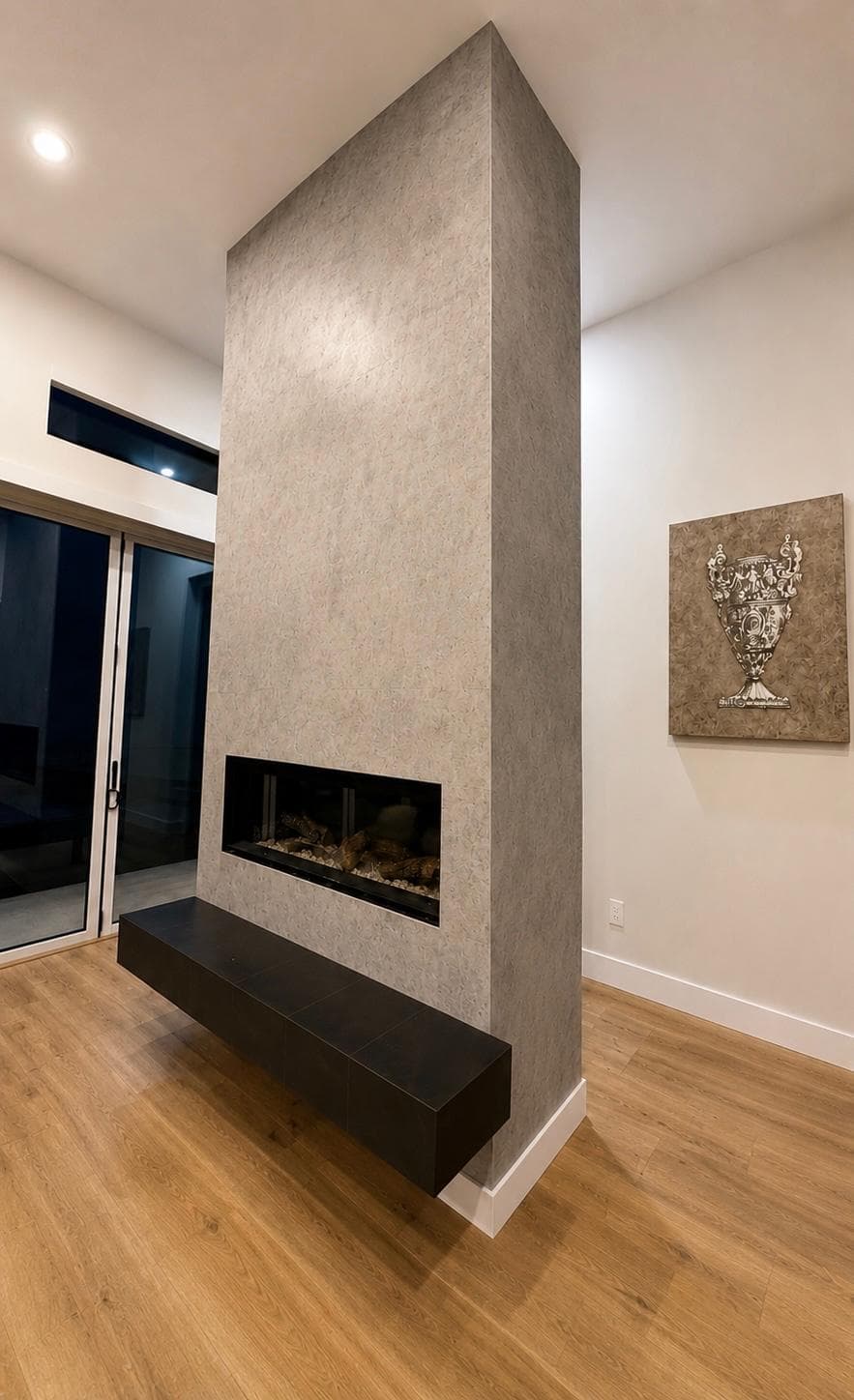 Custom Fireplace Stone Tile by OkanEdge Flooring