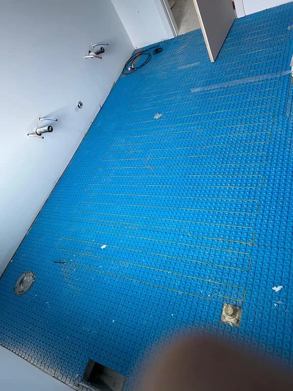 Heated Floor Tile Preparation by OkanEdge Flooring
