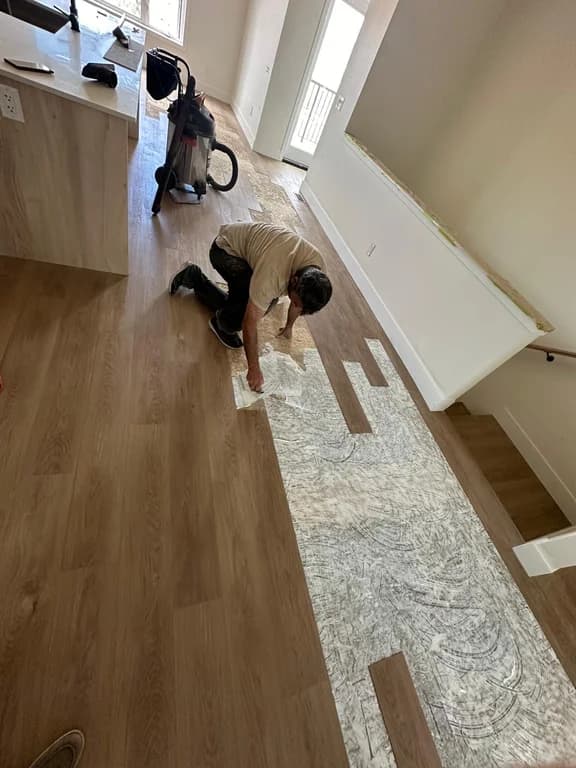 Glue-Down Vinyl Plank Repair by OkanEdge Flooring